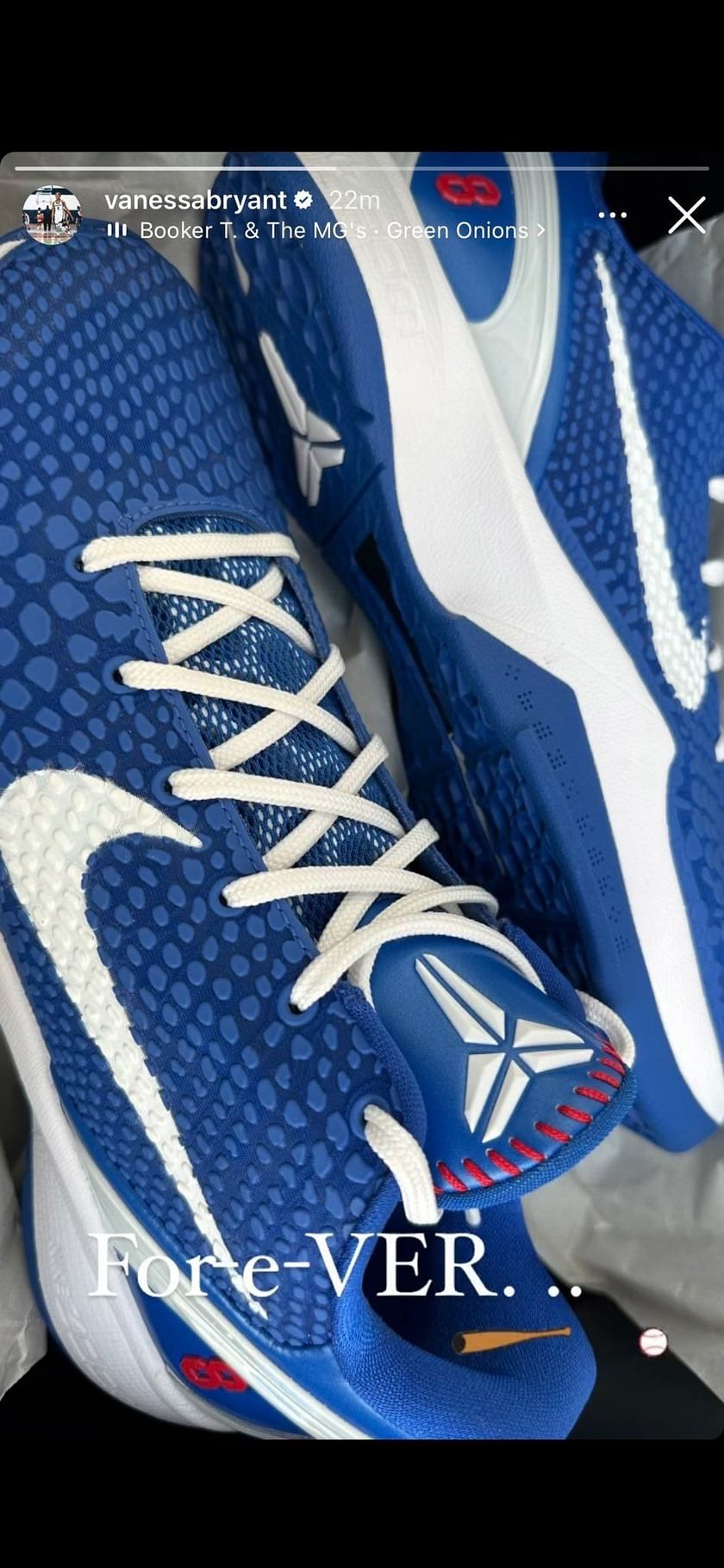 Vanessa Bryant Unveils Exclusive Kobe 6 Pes Shoes In La Dodgers Colors 