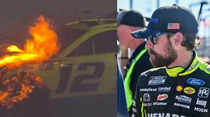 WATCH: Ryan Blaney's Ford engulfed in flames following massive Daytona Duel 2 collision