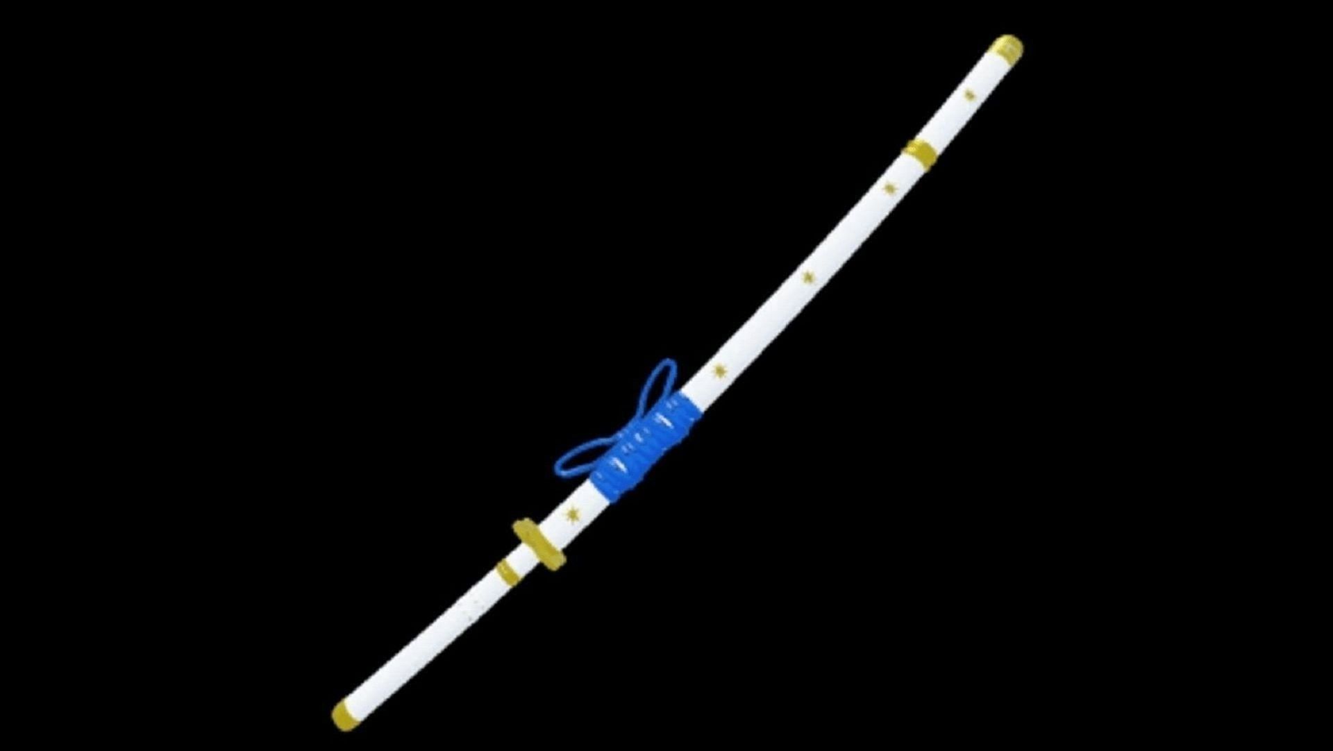 Tushita Katana is one of the strongest swords in Roblox Blox Fruits (Image via Blox Fruits Wiki / Edited by Sportskeeda)