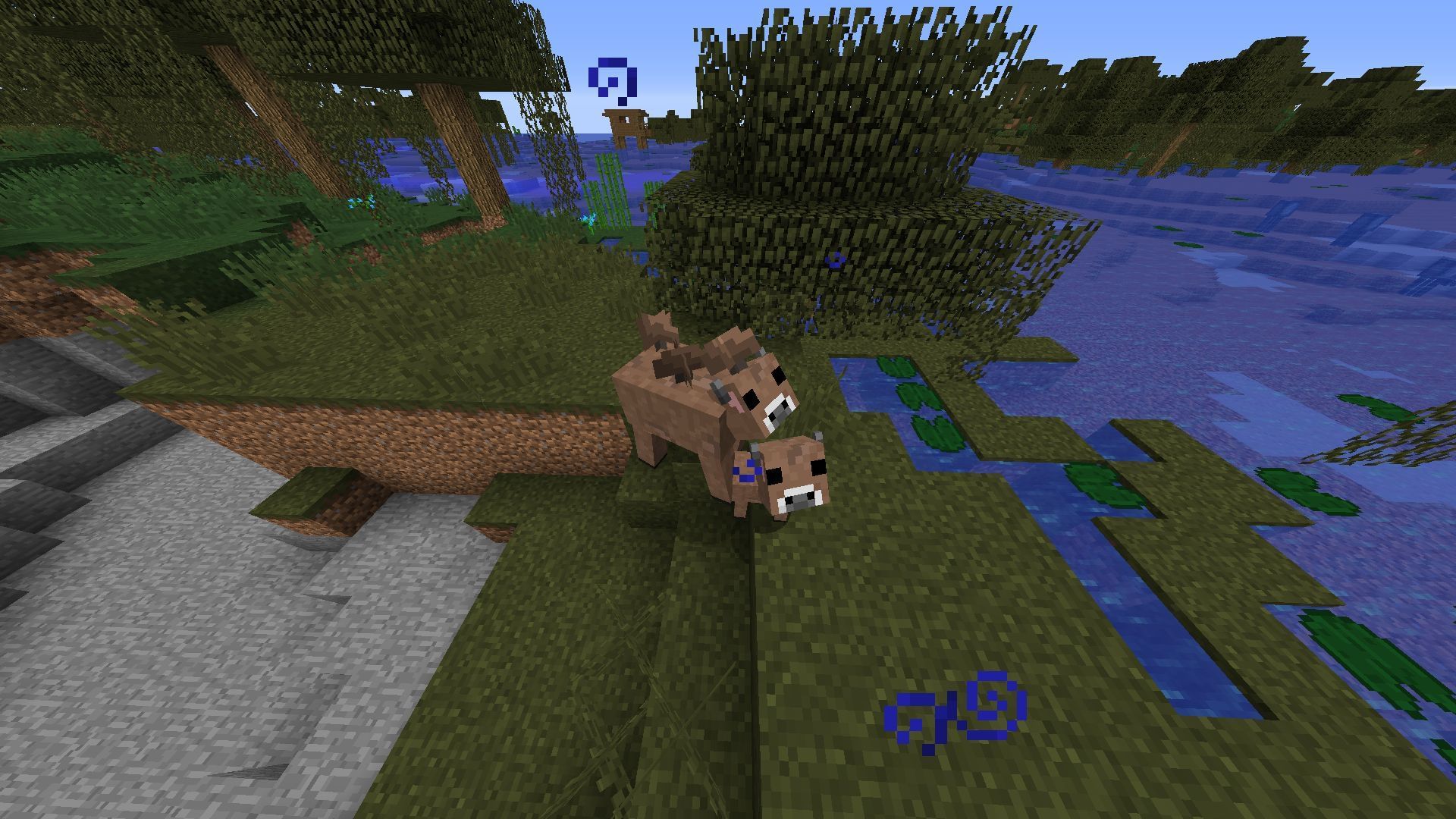 Brown mooshroom in a swamp (Image via Mojang Studios)