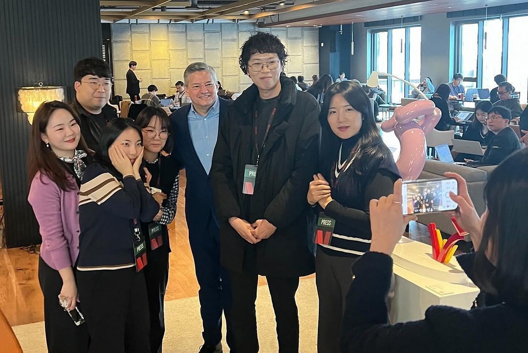 The CEO was on his second official tour of South Korea.