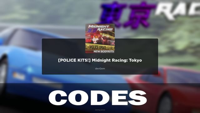 Midnight Racing Tokyo codes (December 2024)
