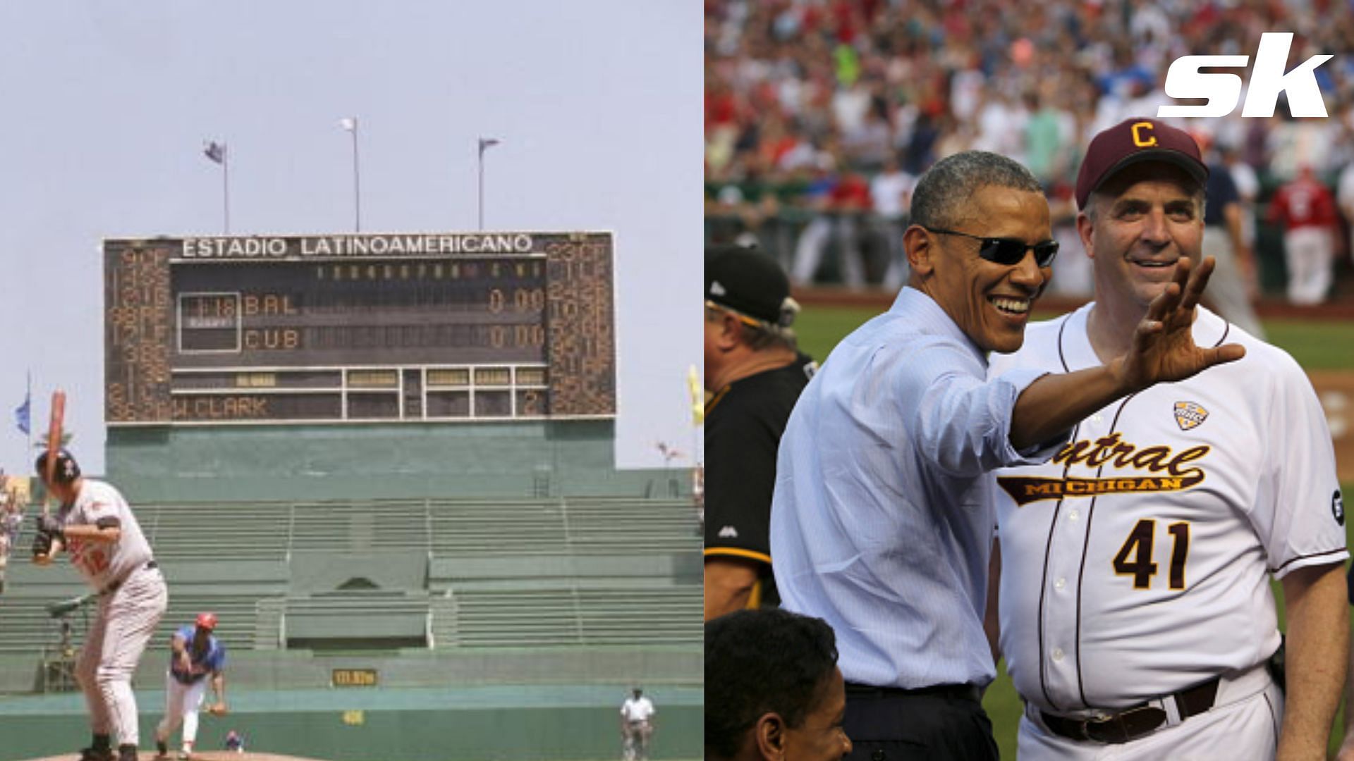 Barack Obama attends game at Estadio Latinoamericano stadium along with Cuban President