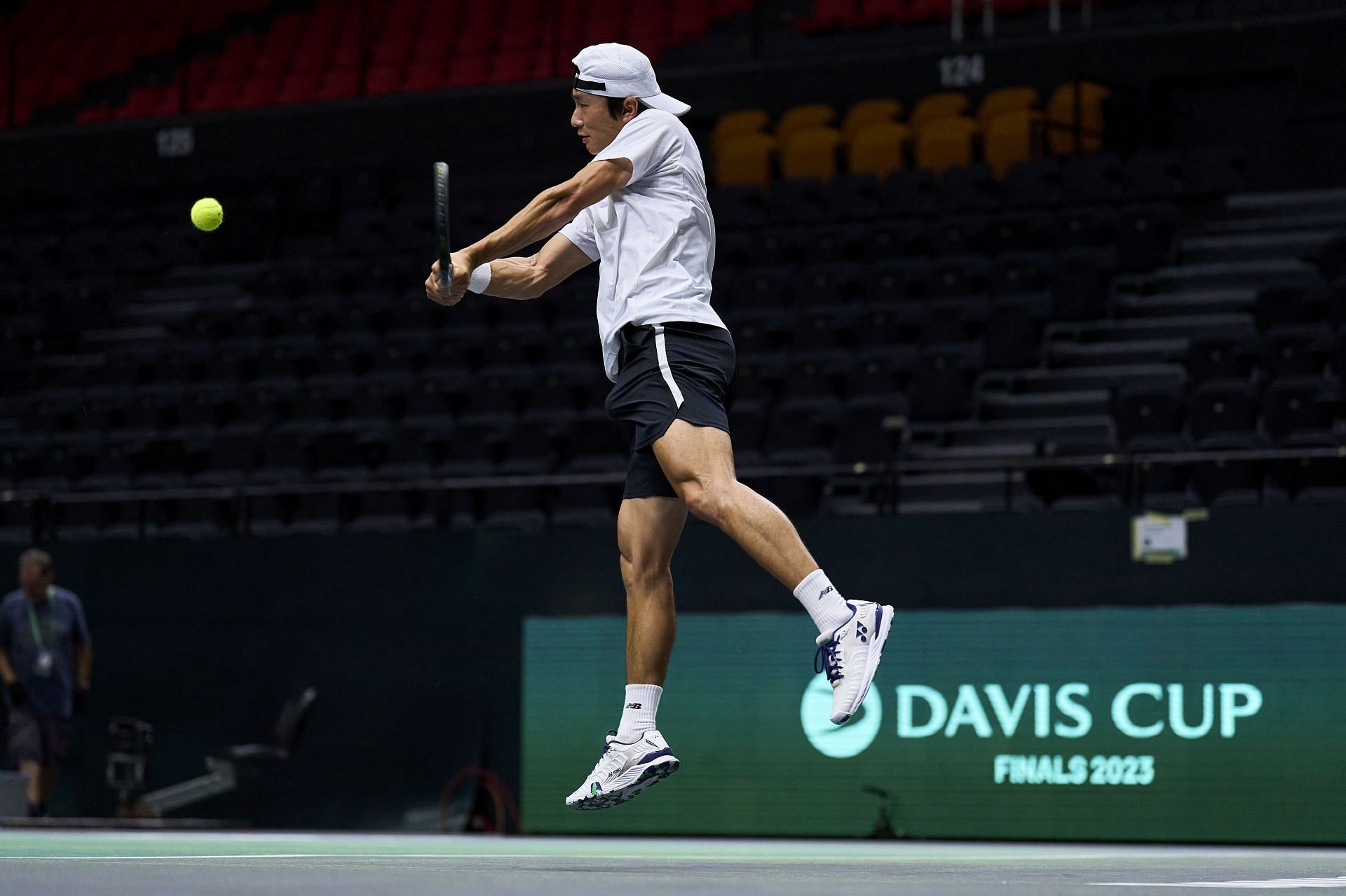 Seongchan Hong at the 2023 Davis Cup Finals Group Stage in Valencia