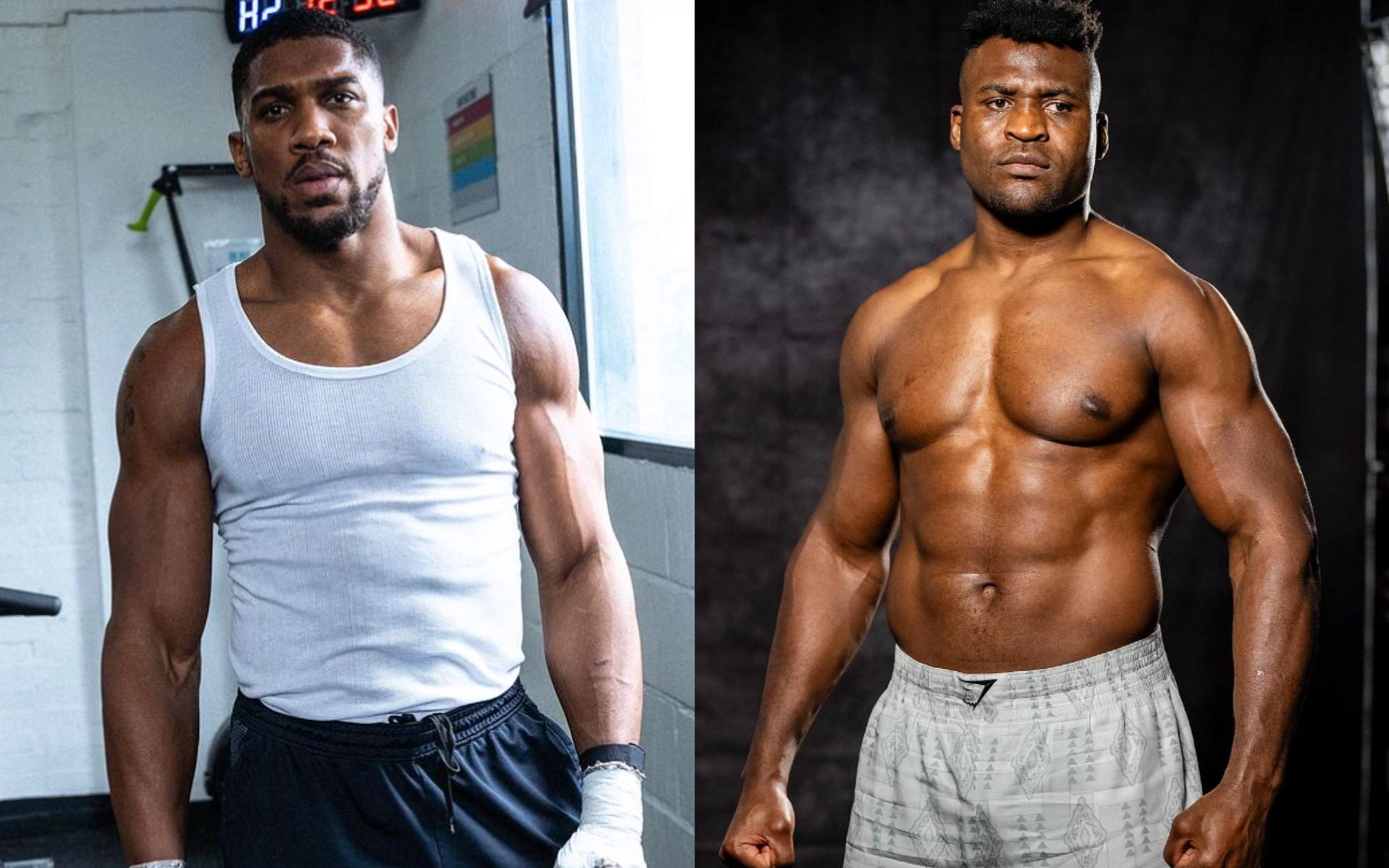 Anthony Joshua (left) and Francis Ngannou (right) is a battle of two goliaths, says Eddie Hearn [Images Courtesy: @francisngannou and @anthonyjoshua on Instagram]
