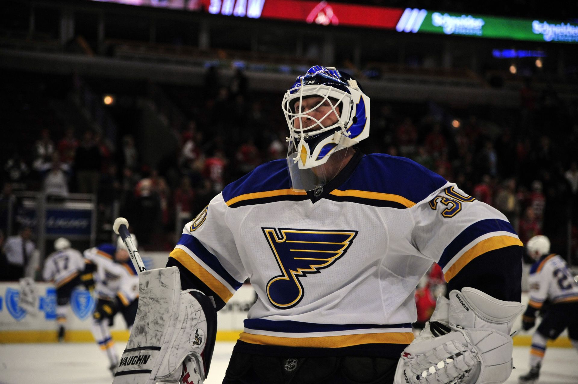 Martin Brodeur played 7 games with the Blues