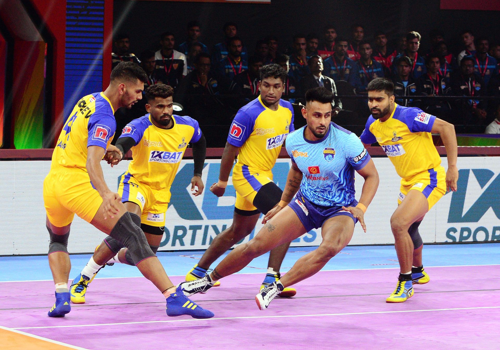 Tamil Thalaivas vs Bengal Warriors (Image via PKL)