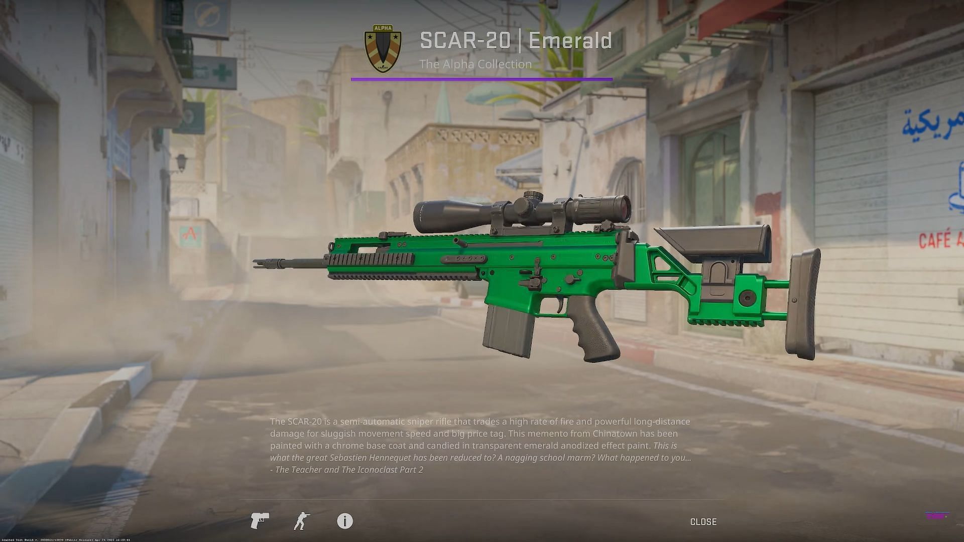 SCAR-20 Emerald (Image via Valve || YouTube/covernant)