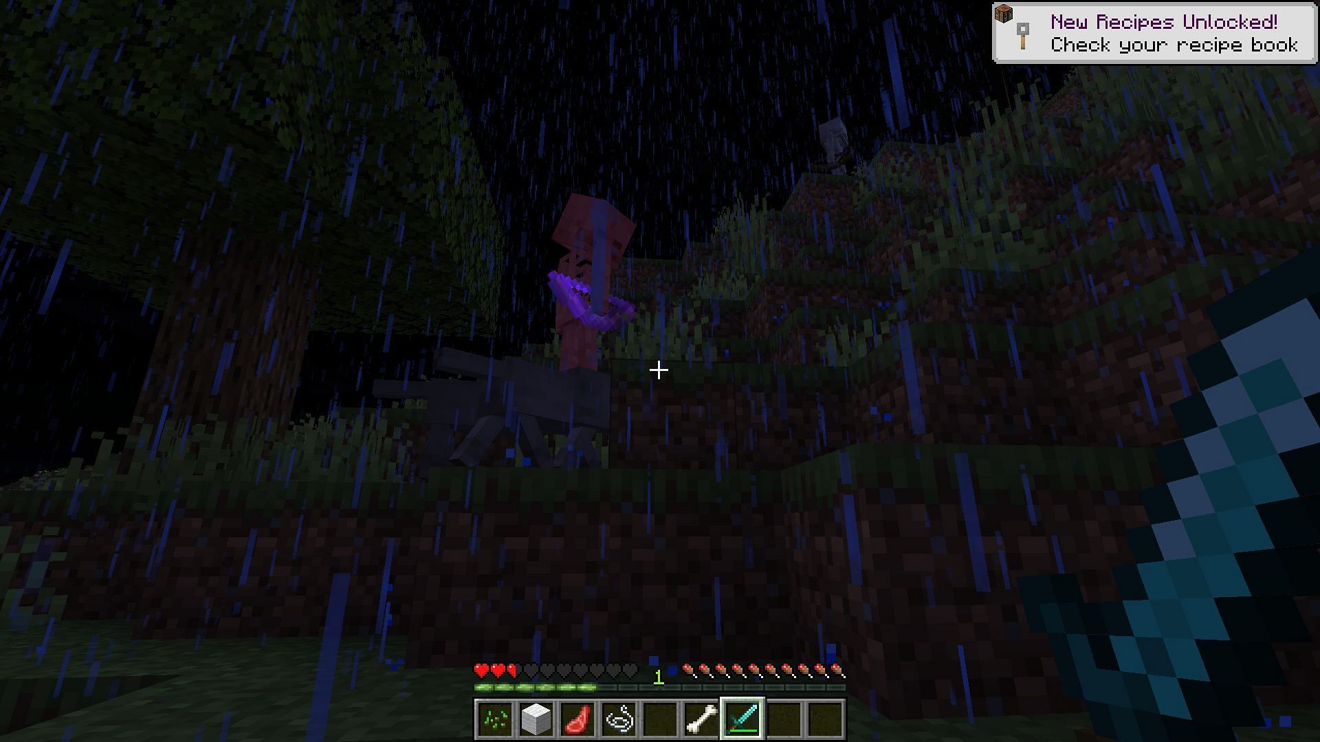 A skeleton with an enchanted bow (Image via Mojang)