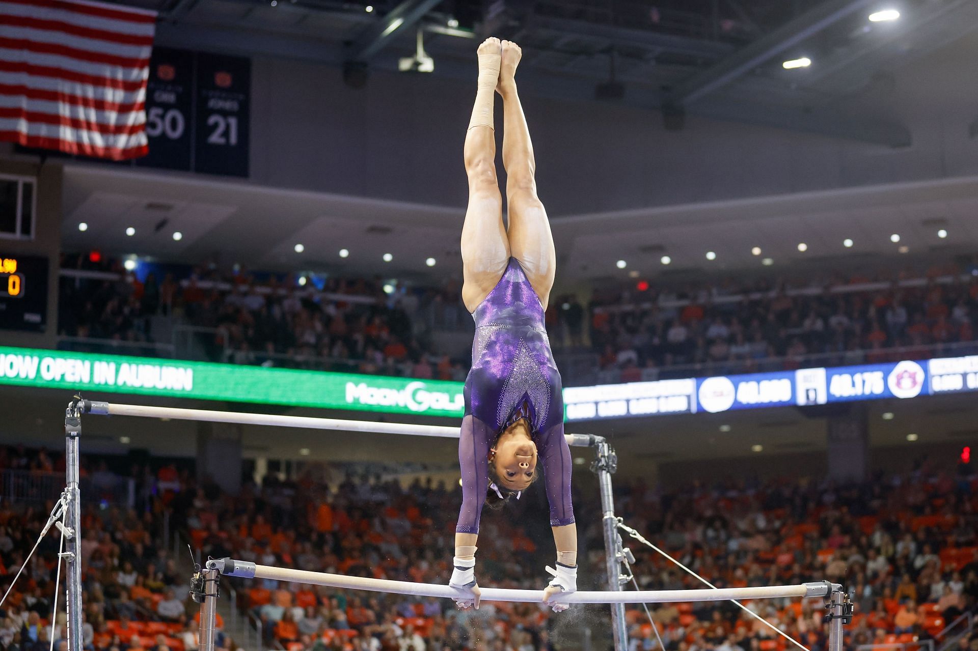 The LSU Tigers secured a victory over Georgia, led by all-around senior Haleigh Bryant.
