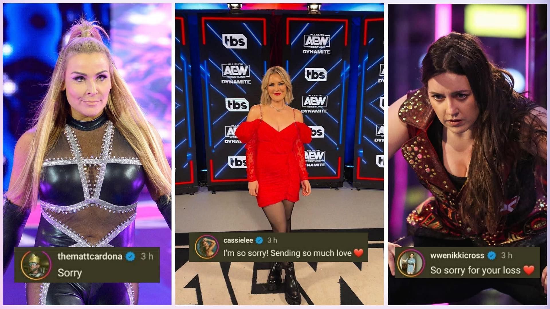 An AEW star received heartfelt messages from her colleagues as well as from WWE personalities