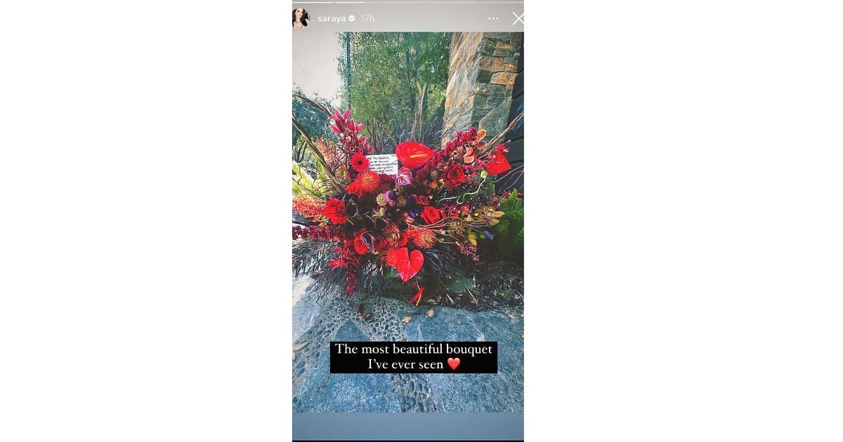 AEW star&#039;s boyfriend gifted her a bouquet. [Screenshot via Saraya&#039;s Instagram story]