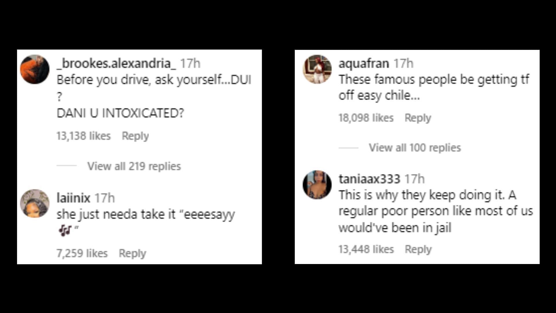 Netizens react to Danielle&#039;s sentencing (Image via theshaderoom/Instagram)