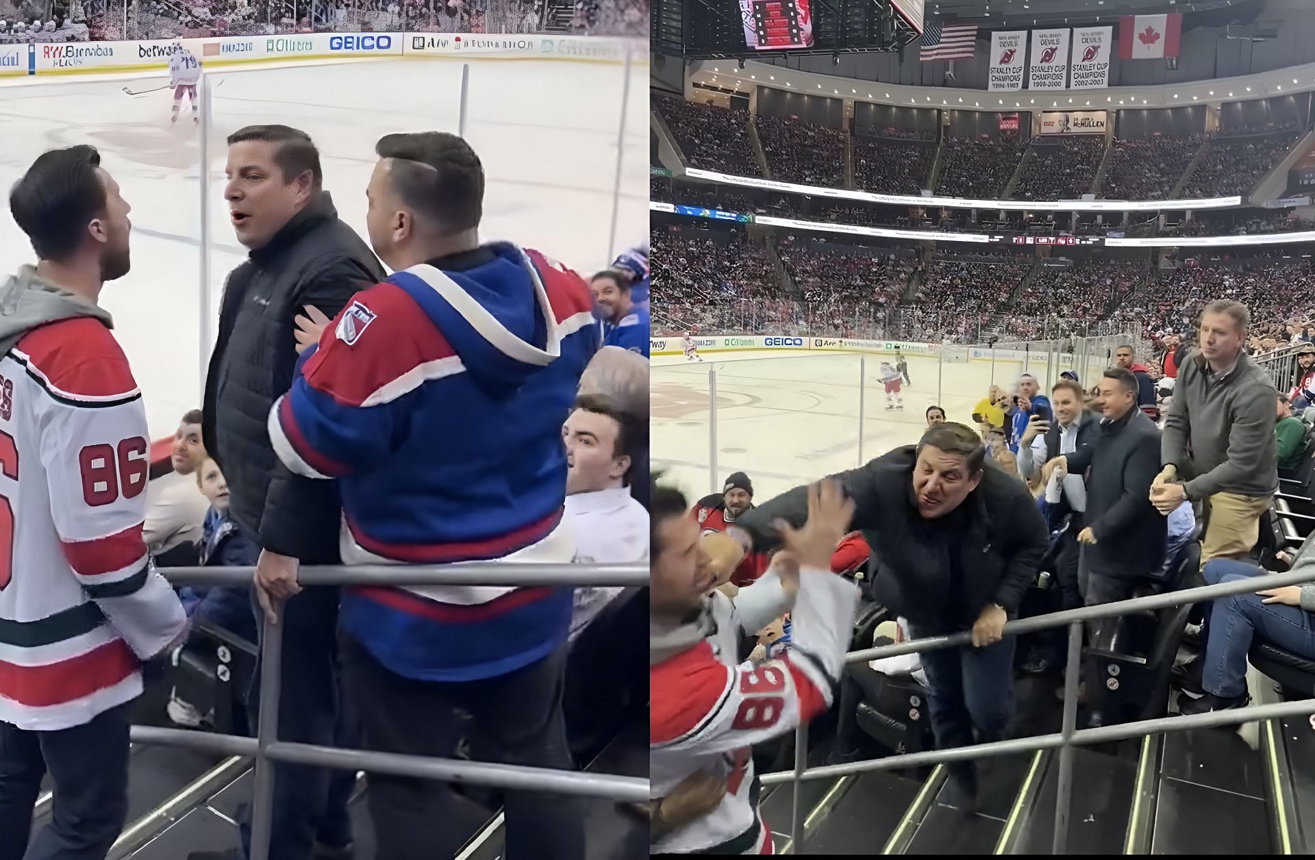WATCH: Devils fan headbutts and throws punches at another attendee sparking fight