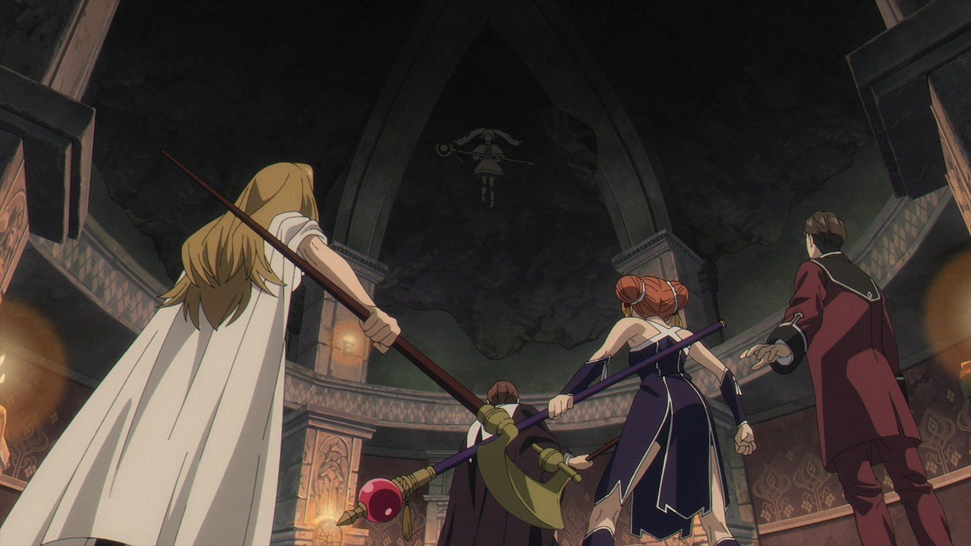 Denken&#039;s group takes on Frieren&#039;s clone in the episode (Image via Madhouse)