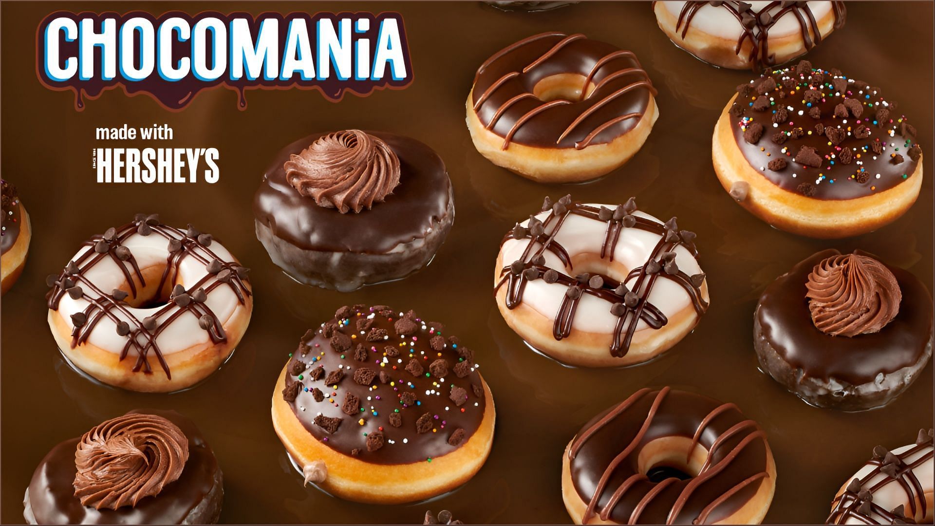 The Chocomania doughnut collection will only be available for a limited time (Image via Krispy Kreme)