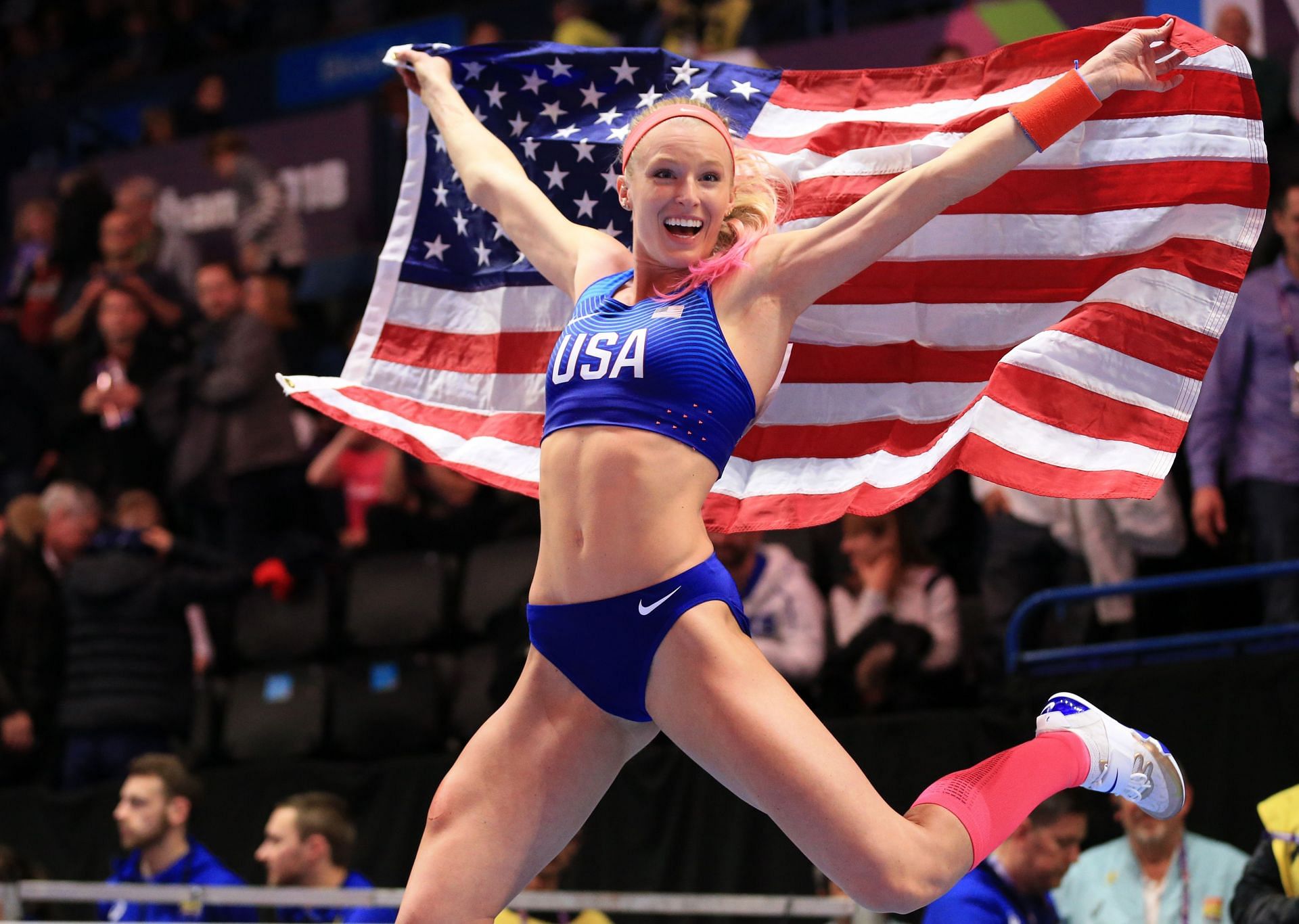 Sandi Morris from the USA won the Pole Vault Womens Final during the World Athletics Indoor Championships 2018. (Photo by Stephen Pond/Getty Images for IAAF)