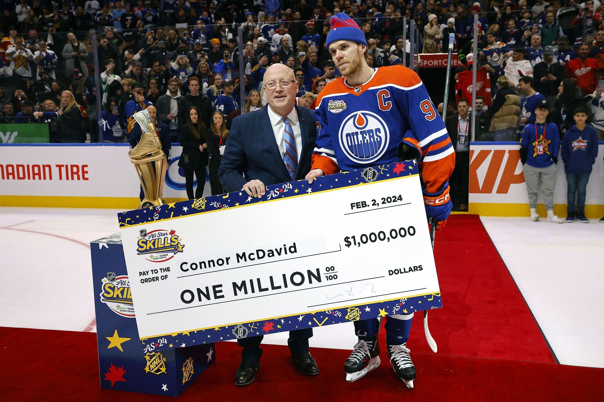 Connor McDavid at the 2024 NHL All-Star Skills Competition