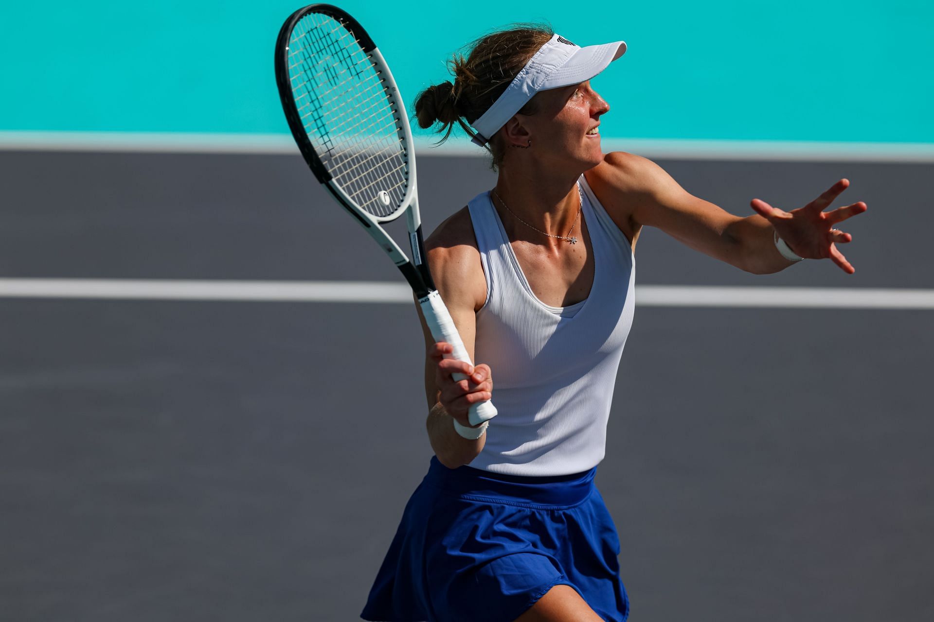 Liudmila Samsonova at the 2024 Abu Dhabi Open.