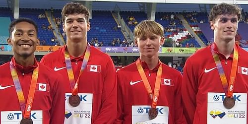 he Canadian men’s 4x400m relay team