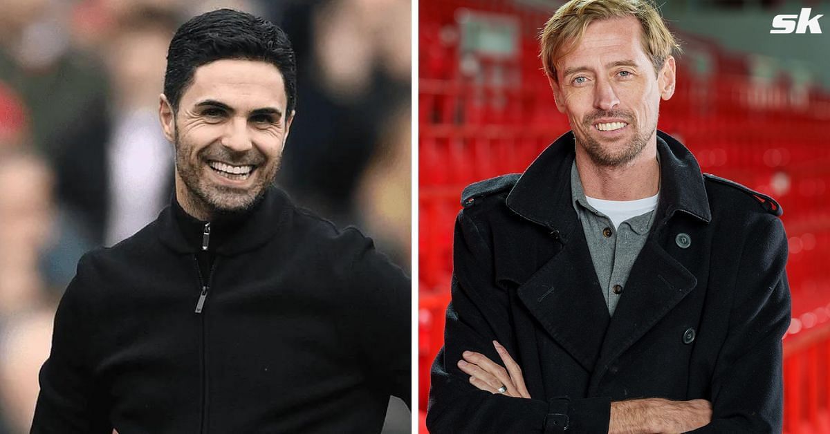 Mikel Arteta and Peter Crouch    