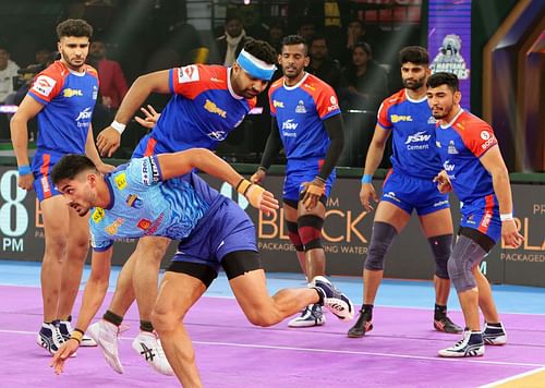 Nitin Kumar of Bengal warriors in action (Credits: PKL)