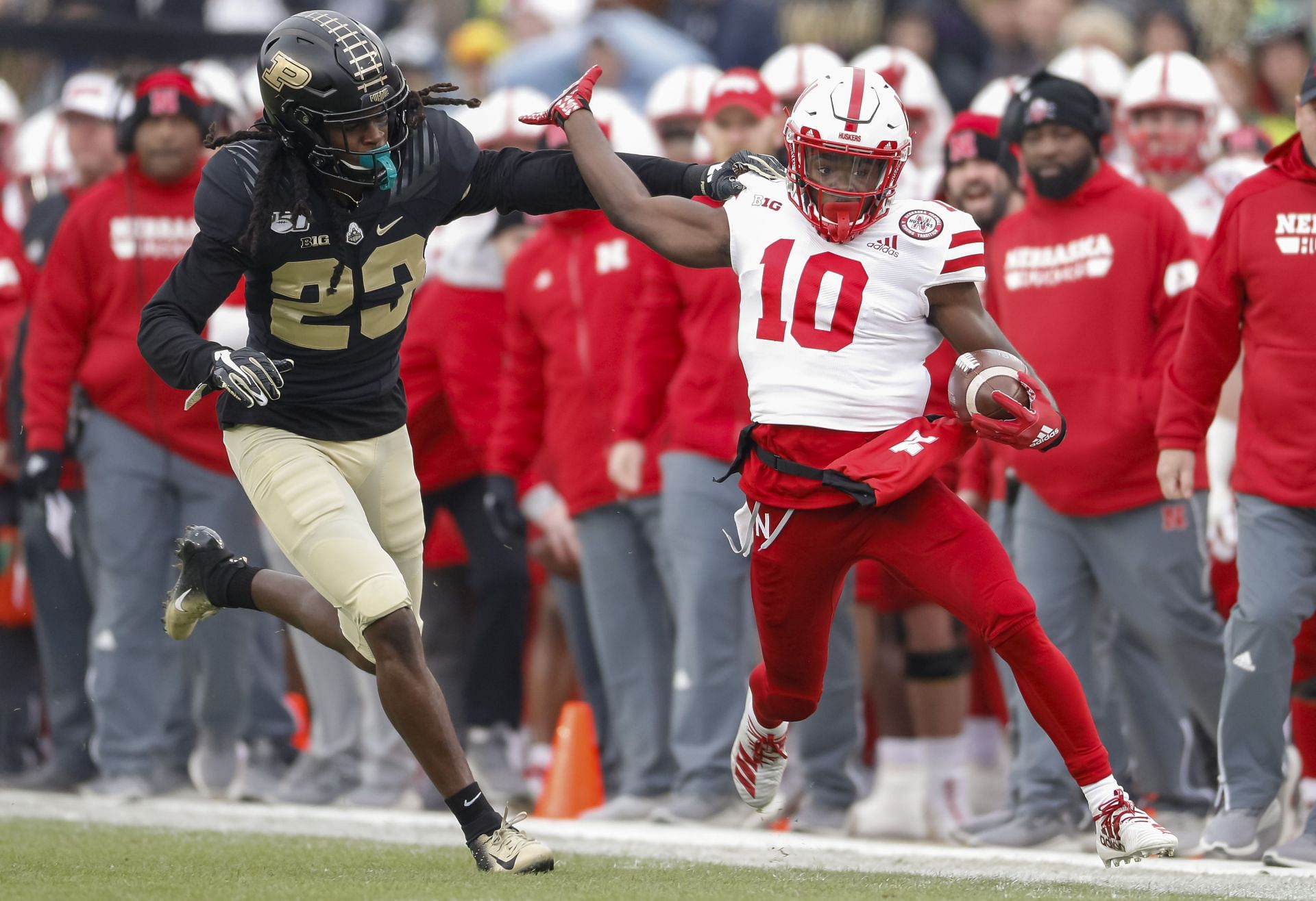 Cory Trice Jr. during Nebraska v Purdue