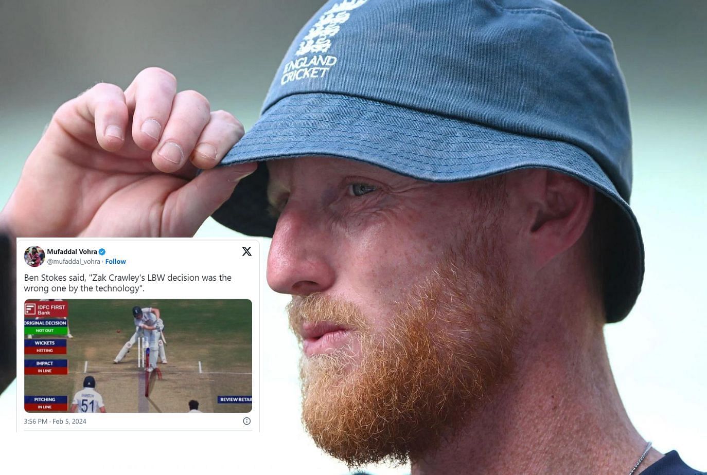 Ben Stokes after the 2nd Test in Vizag.