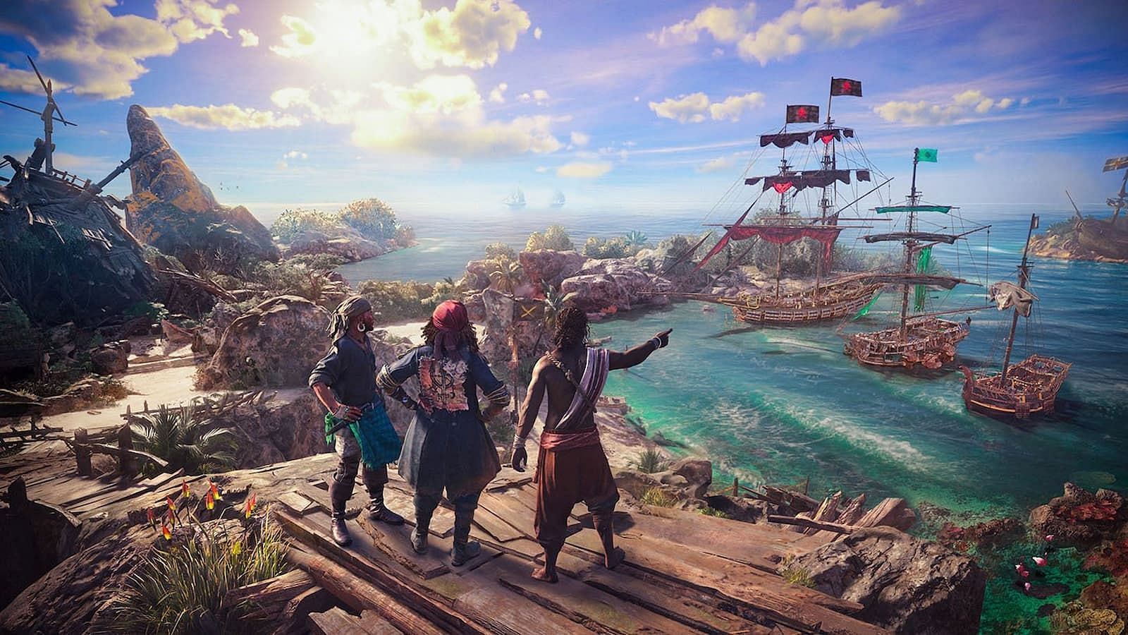 Skull and Bones land combat and sword fighting