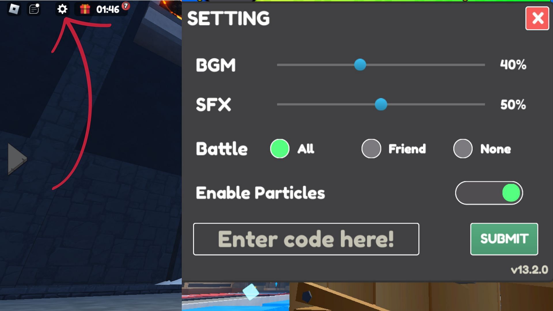 Code box in Chest Hero Simulator (Roblox||Sportskeeda)