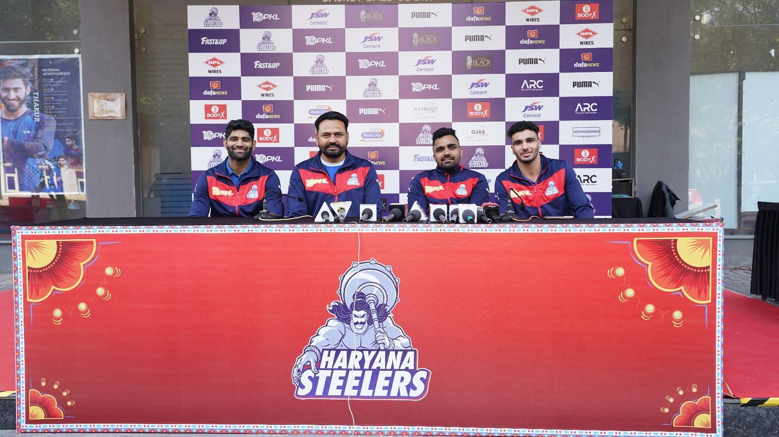 Haryana Steelers during a press conference ahead of Panchkula leg