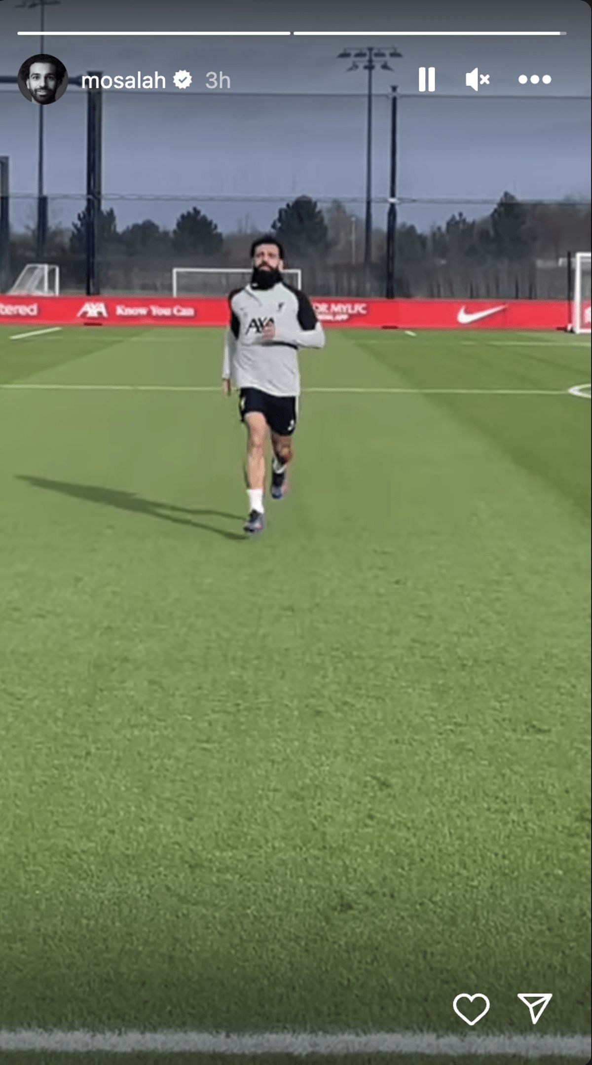 Mohamed Salah training at Liverpool&#039;s AXA Training Ground