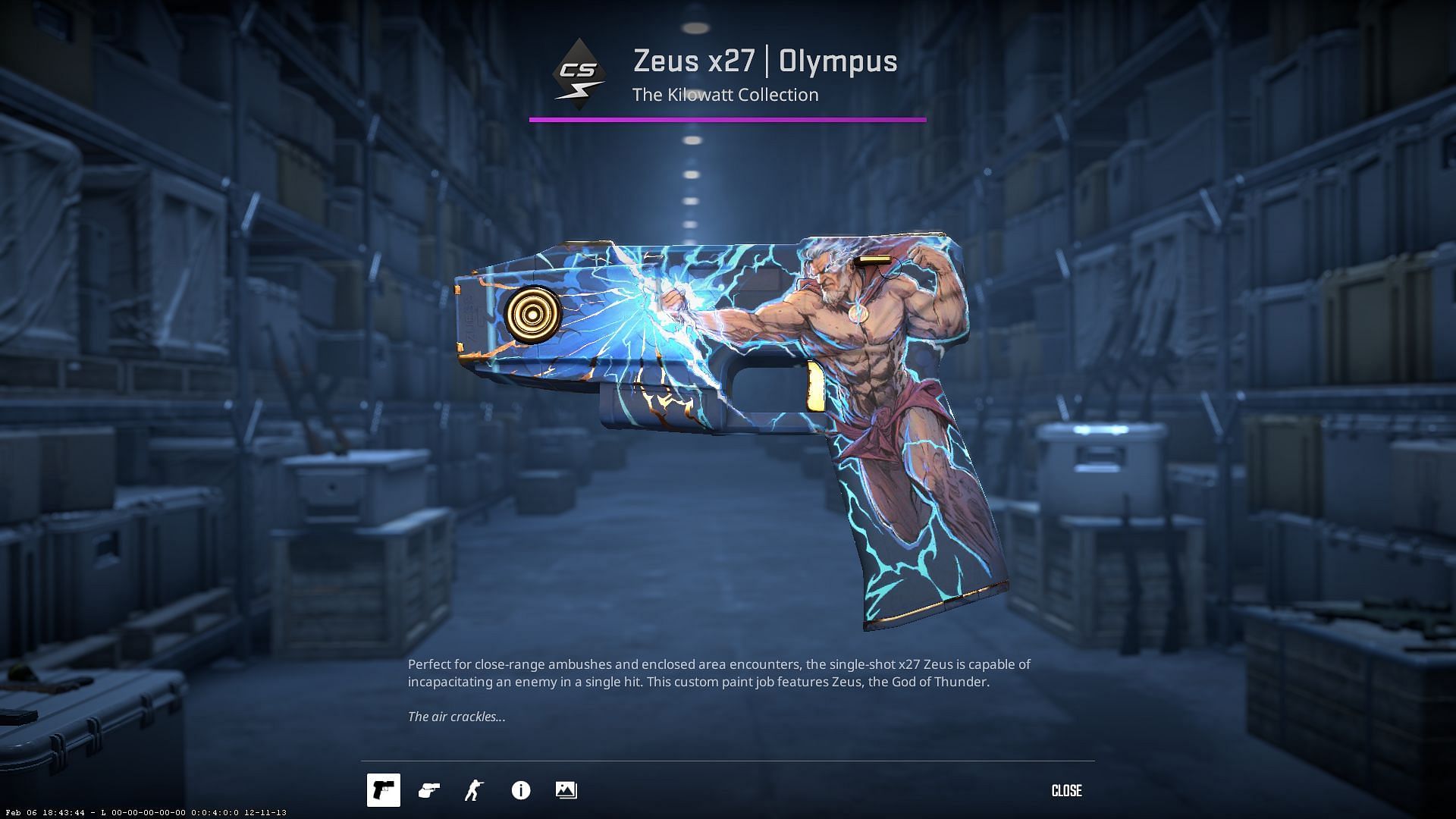 Zeus x27 Olympus in CS2 (Image via Valve)