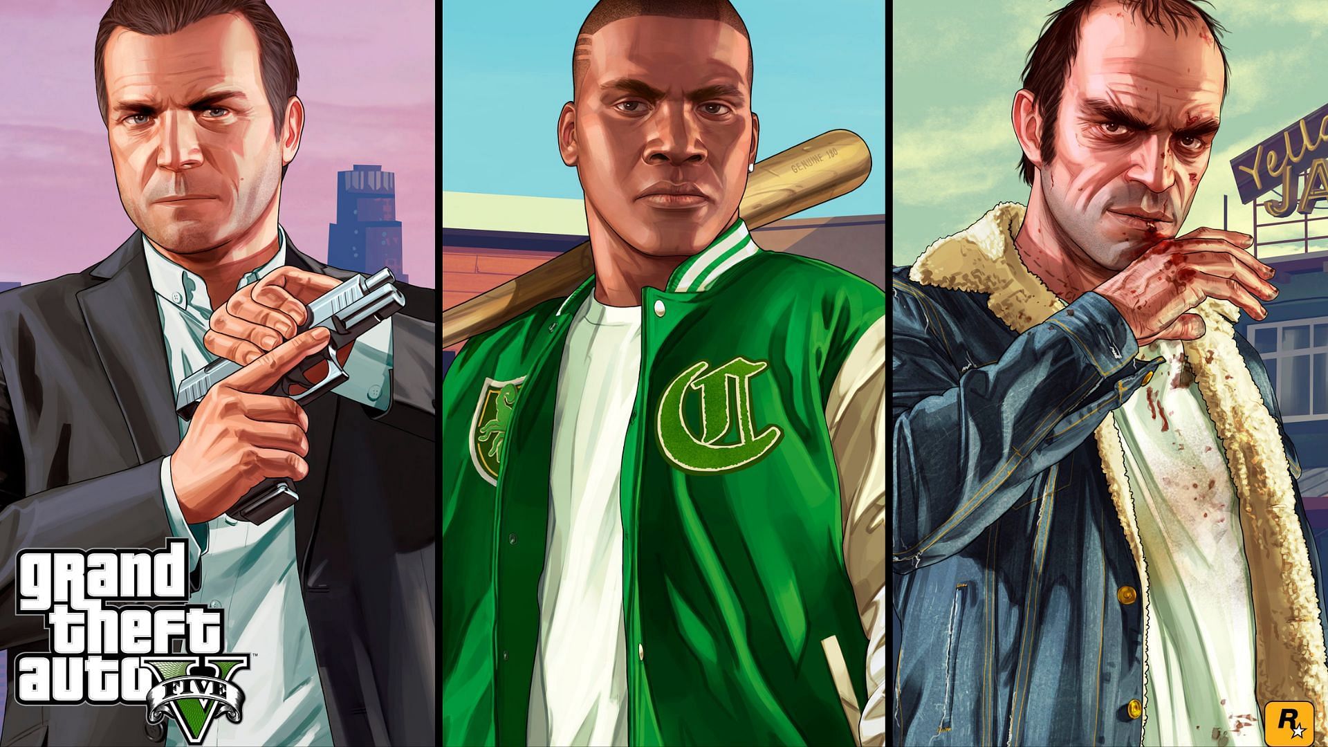 GTA 5 has three playable protagonists (Image via Rockstar Games)