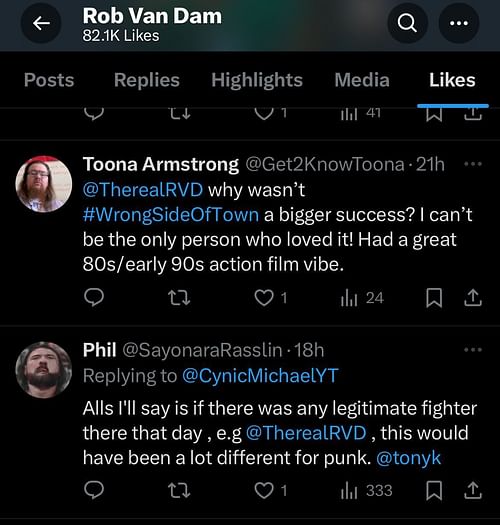 Rob Van Dam liked the tweet regarding CM Punk's backstage altercation