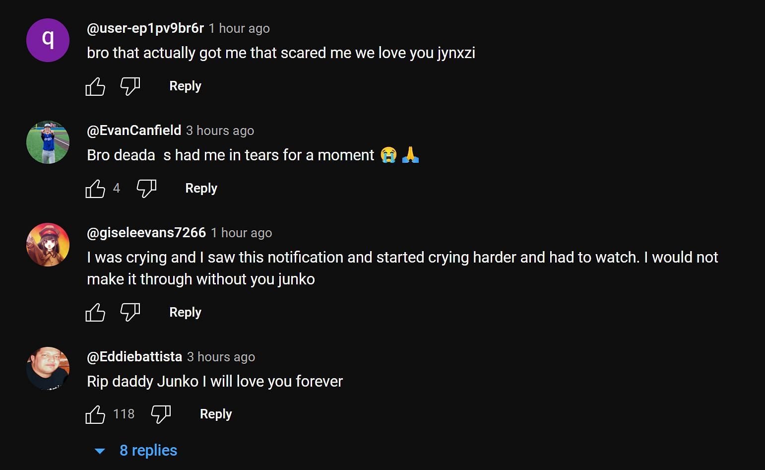 Some more fan reactions (Image via YouTube comments section)