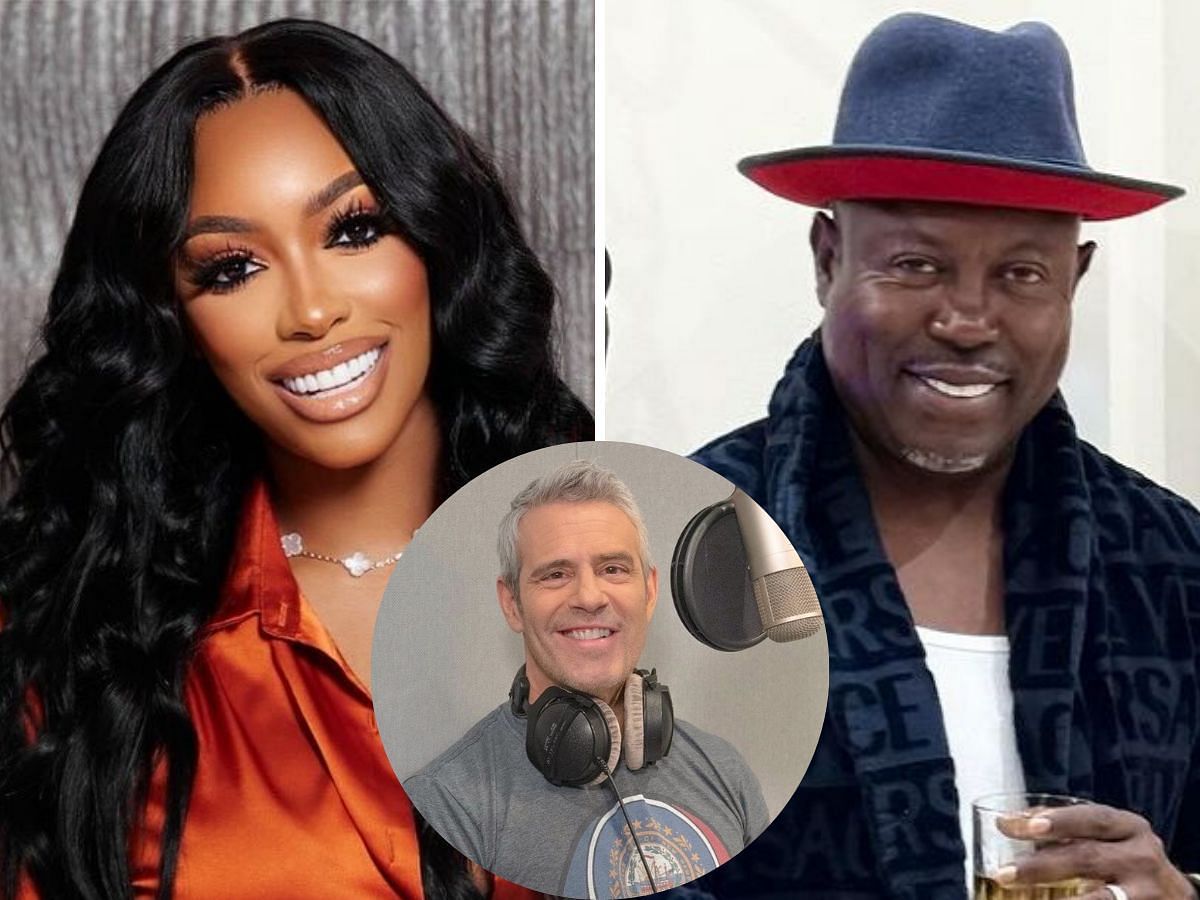 Porsha Williams, Simon Guobadia and Andy Cohen (Image via Instagram/@porsha4real, @bravoandy, @iamsimonguobadia) 