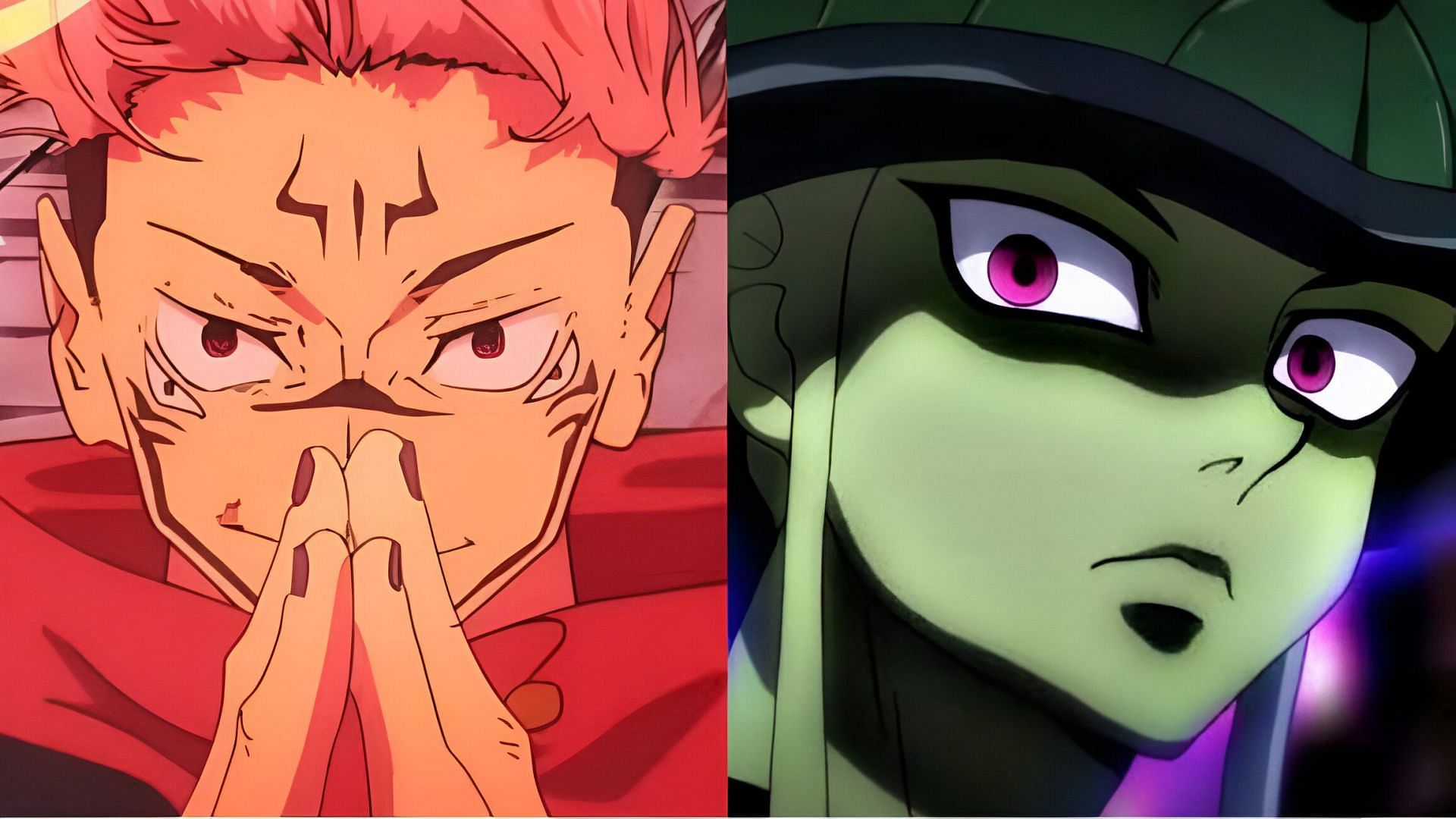 Sukuna (left) and Meruem (right) as seen in their anime series (Image via MAPPA &amp; BONES)