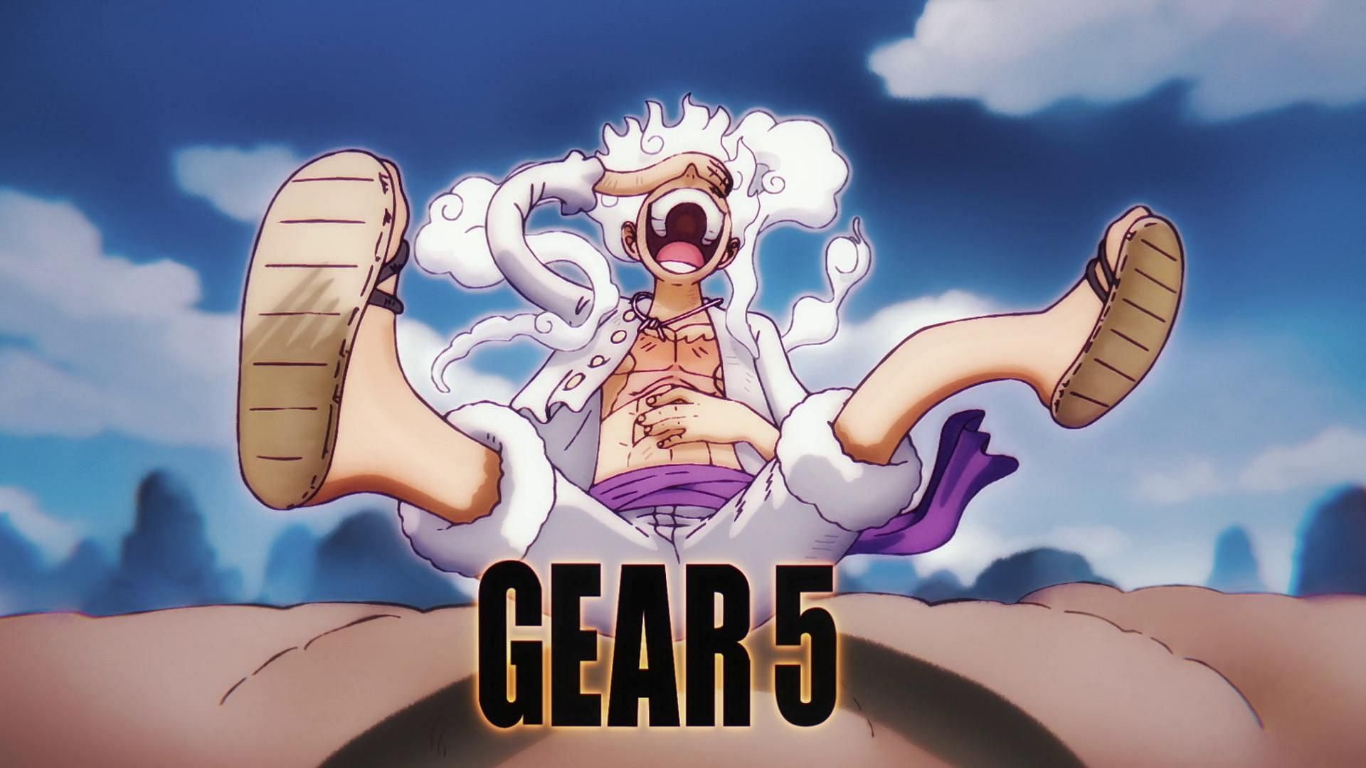 The debut of Luffy&#039;s Gear 5 in the One Piece anime (Image via Toei Animation)