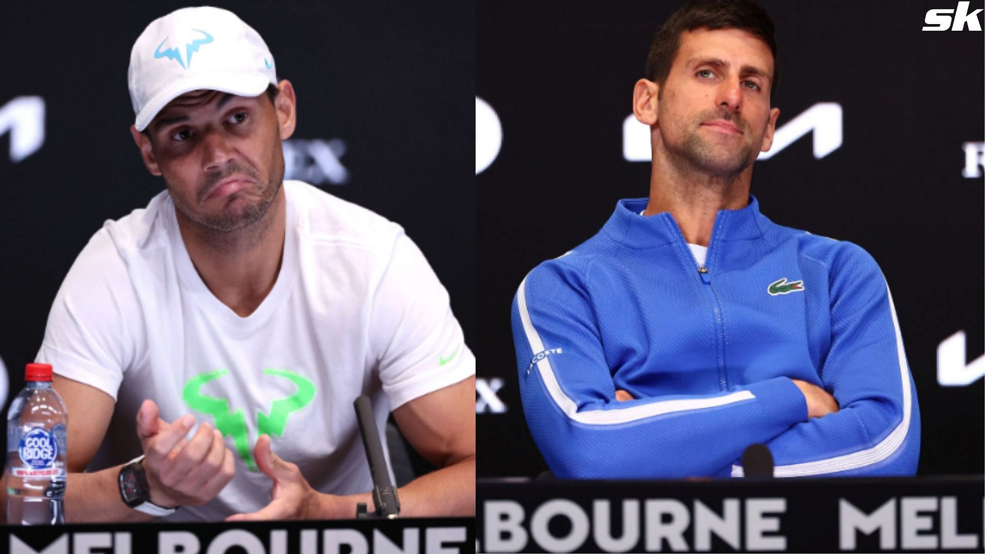 Rafael Nadal and Novak Djokovic at the Australian Open 