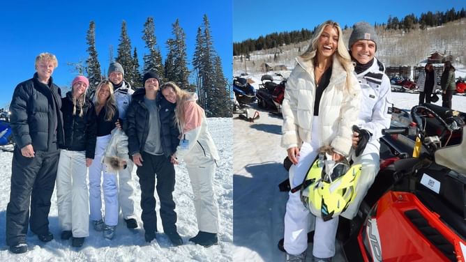 IN PHOTOS: Zach Wilson and girlfriend Nicolette Dellanno relax with snowy Utah vacation