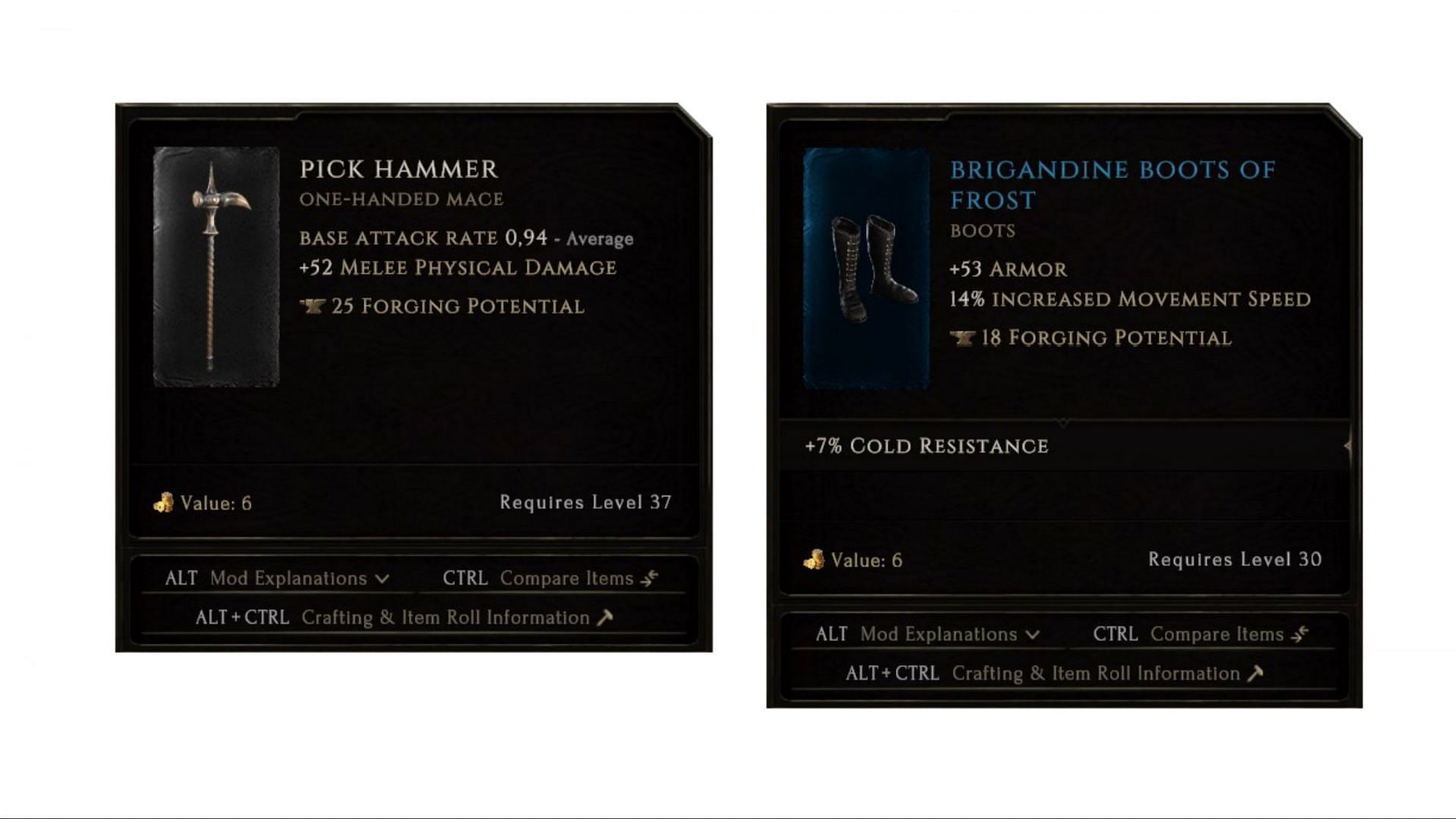 Common and Magic items in Last Epoch (Image via Eleventh Hour Games)