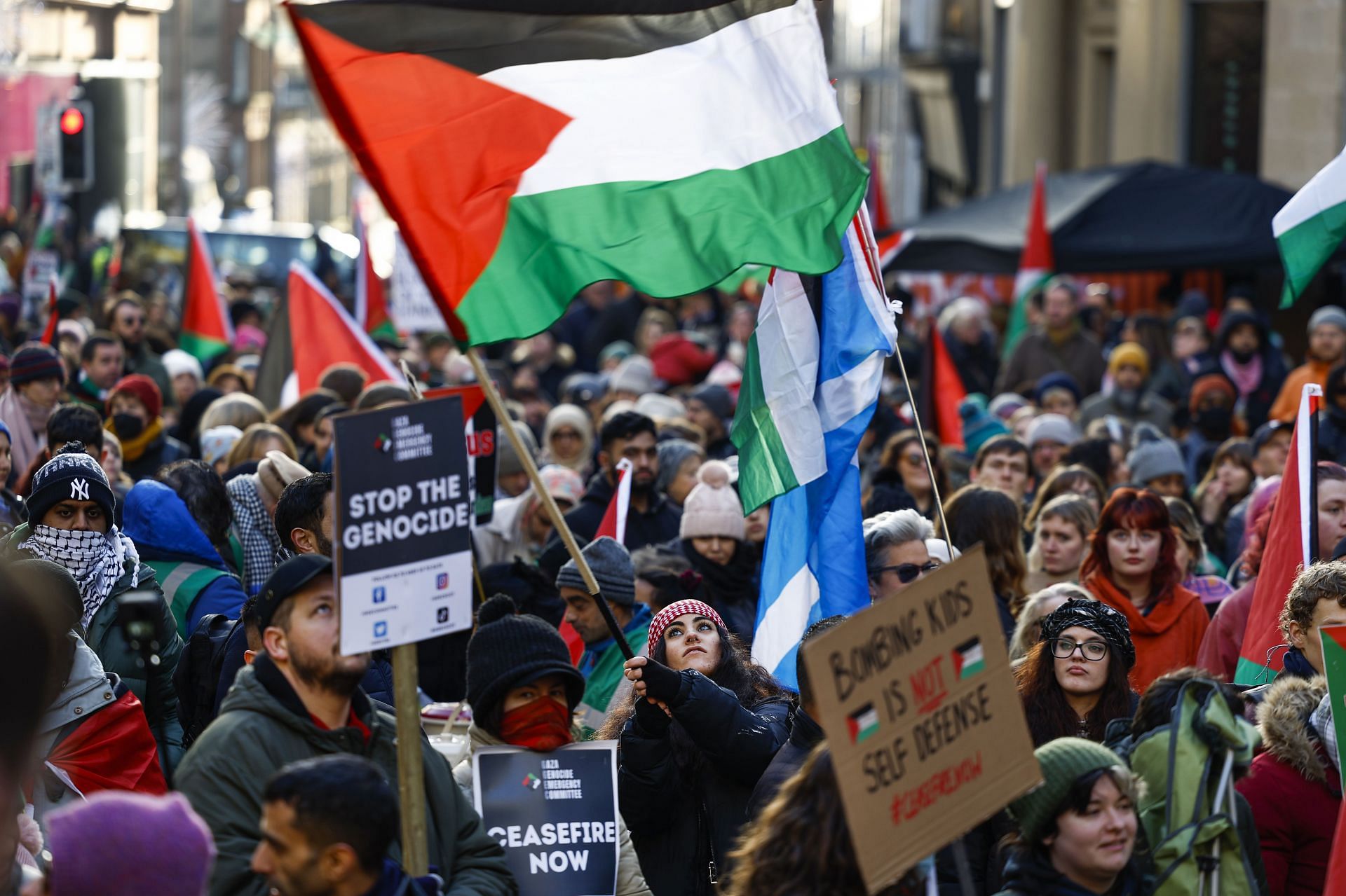 WATCH: Pro-Palestinian protesters attack kebab shop in Bradford after ...