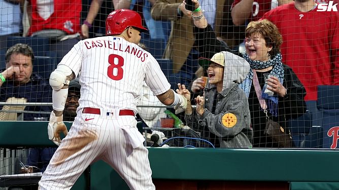 Nick Castellanos kicks off Phillies spring training with son Liam in heartwarming style