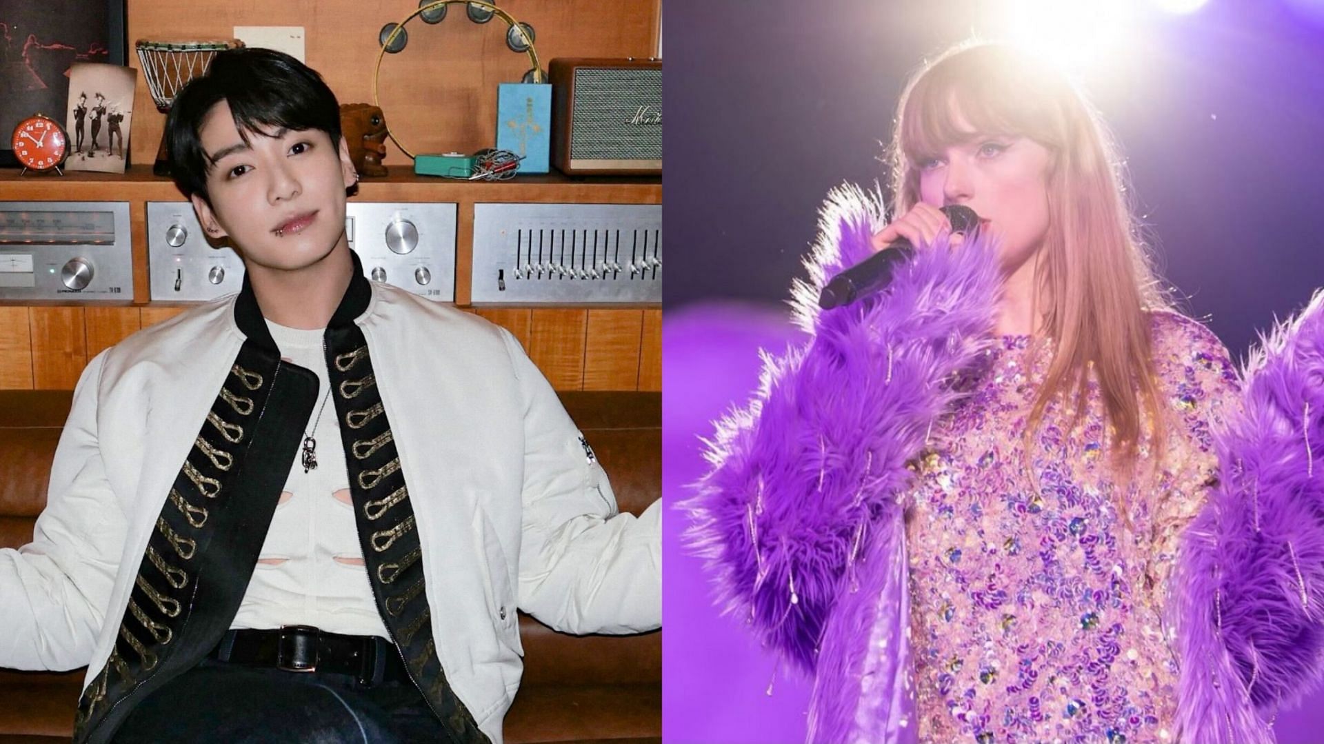 Featuring Jungkook and Taylor Swift (Image via BTS/TWT &amp; Taylor Swift/Instagram)