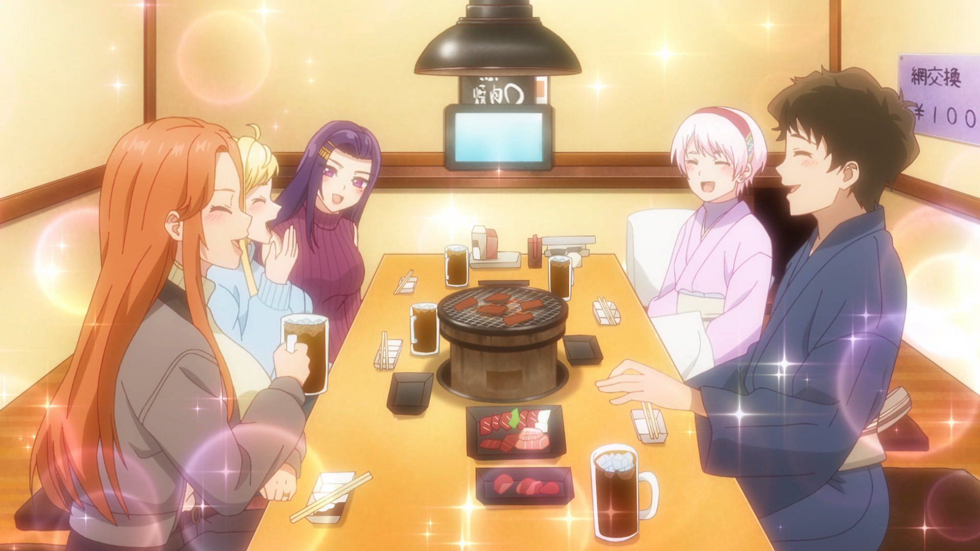 Yakiniku party, as seen in the episode (Image via Silver Link and Blade)