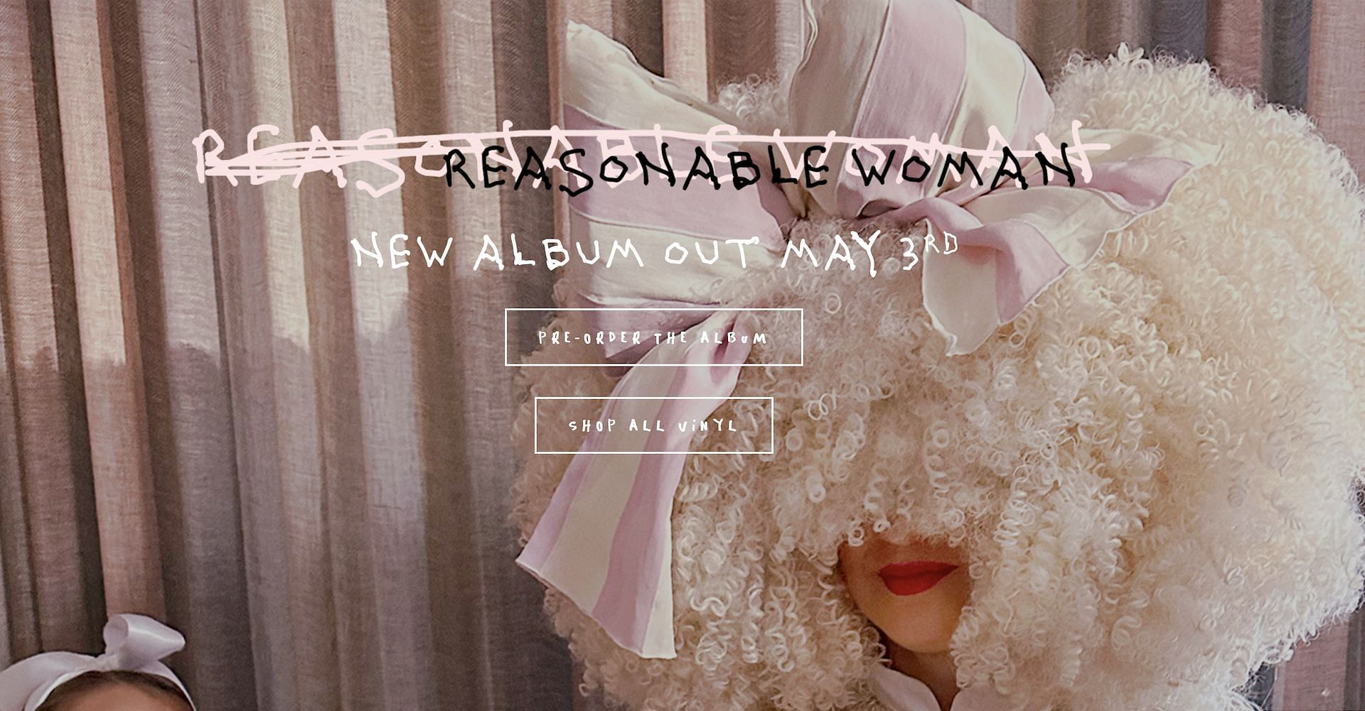The official website where fans can &quot;Pre-Order&quot; the Digital and Physical copies of &#039;Reasonable Woman&#039; (Image via Sia&#039;s Official Website)