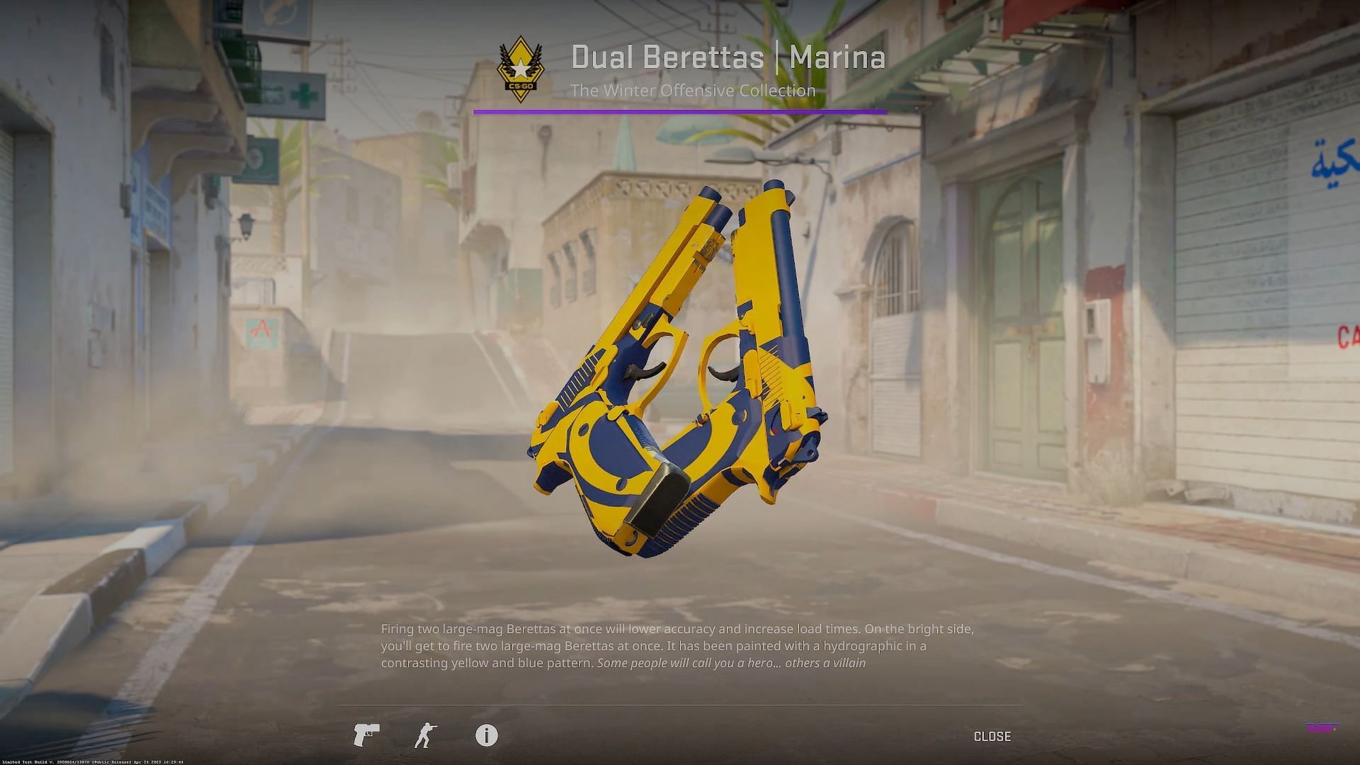Dual Berettas Marina (Image via Valve || YouTube/covernant)