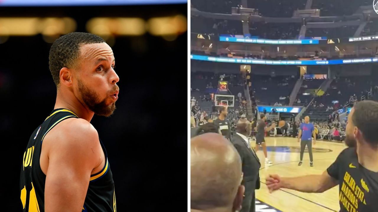 Watch: Steph Curry slings an incredible shot that finds nothing but net from 100-plus feet
