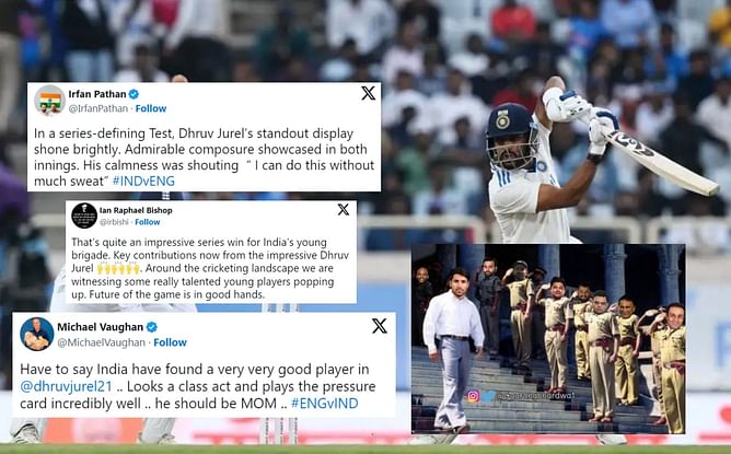 "The next MS Dhoni has arrived"- Netizens hail Dhruv Jurel for his sensational match-winning knocks under pressure in 4th IND vs ENG Test in Ranchi
